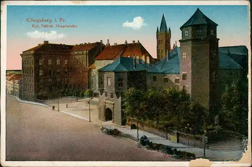 Königsberg (Ostpreußen) Калининград Kgl. Schloß, Hauptwache 1928