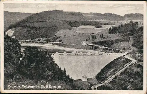 Postcard Komotau Chomutov Talsperre der Stadt Komotau 1932