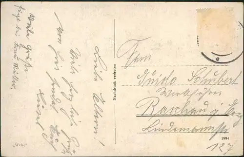 Postcard Komotau Chomutov Talsperre der Stadt Komotau 1932