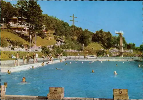 Ansichtskarte Bad Kissingen Terrassen-Schwimmbad 1963