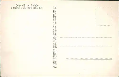 Ansichtskarte Hohegeiß-Braunlage Luftbild Hochharz 1933