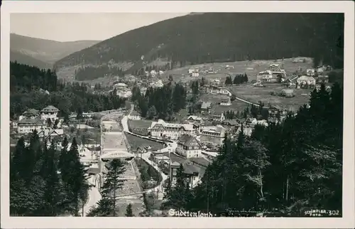 Spindlermühle Špindlerův Mlýn  Stadtpartie mit Brücken - Fotokarte 1929