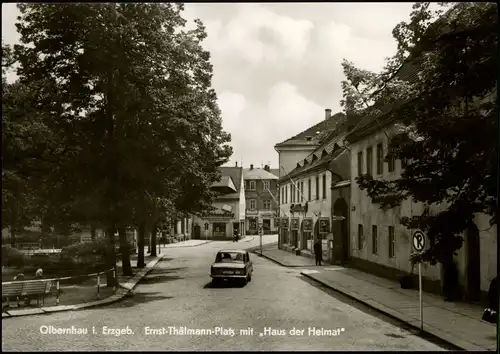 Ansichtskarte Olbernhau Ernst-Thälmann-Platz mit Haus der Heimat 1969