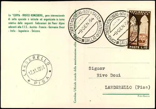 Cartoline Gallio C.O.N. I.Kongsberg F.I.S. Sprungsaachanze Wettbewerb 1954