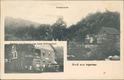 Ingersau-Neunkirchen-Seelscheid 2 Bild: Gaststätte und Stadtpartie 1912