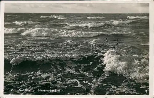 Postcard Misdroy Międzyzdroje Ostsee Schwerer Seegang - Baltic Sea 1942