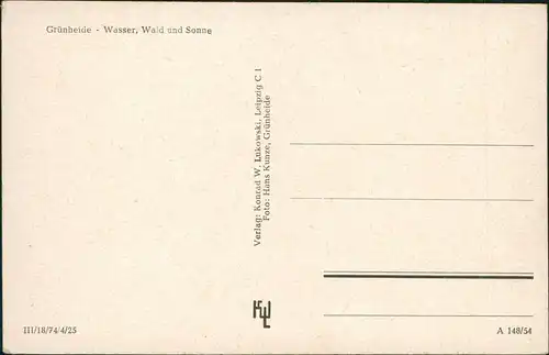 Ansichtskarte Grünheide (Mark) Grünheide Wasser, Wald und Sonne 1940