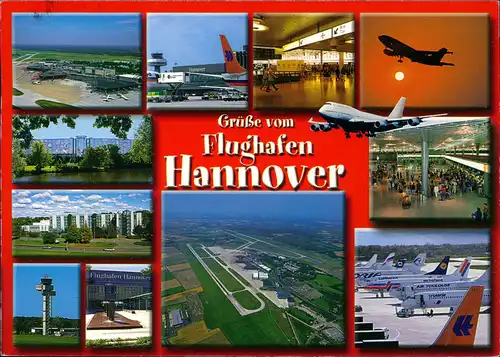 Hannover Flughafen Airport (Mehrbildkarte Innen und Außenansichten) 2004