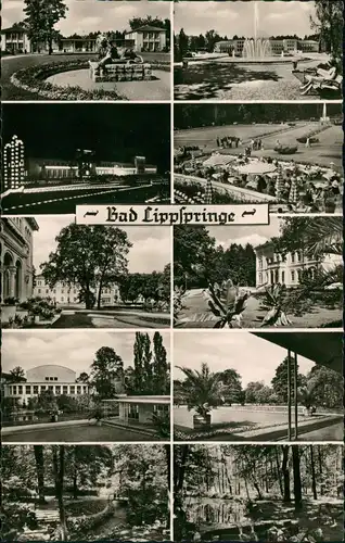 Ansichtskarte Bad Lippspringe Mehrbildkarte mit Ortsansichten 1959