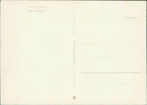 Ansichtskarte Stuttgart Rathaus Gebäude-Ansicht 1970