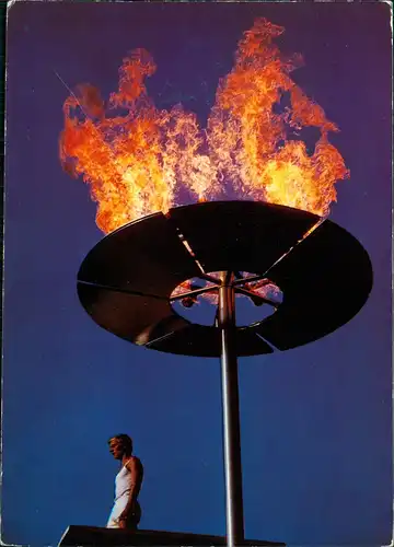 München Eröffnungsfeier Entzündung des Olympischen Feuers OLYMPIADE 1972