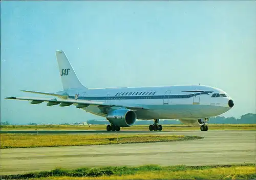 Ansichtskarte  SAS AIRBUS A300B2 Flugzeug Airplane Avion 1994