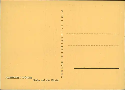Künstlerkarte: Gemälde / Kunstwerke Ruhe auf der Flucht ALBRECHT DÜRER 1934