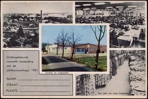 Postkaart Goor Overijssel-Hof van Twente MB: Luftbild, Fabrikanlagen 1961