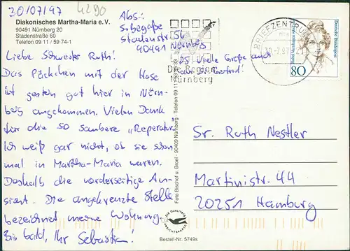 Nürnberg Luftbild Luftaufnahme Diakonisches Martha-Maria e. V. 1997