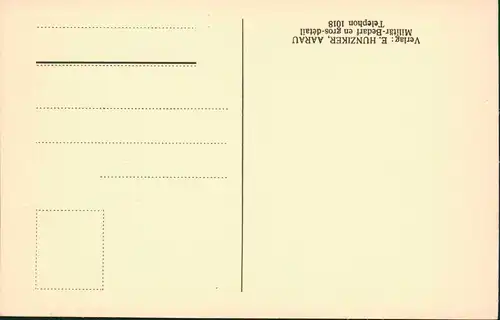 Ansichtskarte  Wagen Militär E. HUNZIKER, AARAU Künstlerkarte Militär 1962