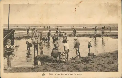 CPA .Frankreich Frankreich France Kinder am Strand 1916