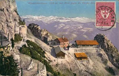 Bayrischzell Wendelsteinhäuser (1728 m) mit Blick gegen die Tiroler Berg 1922