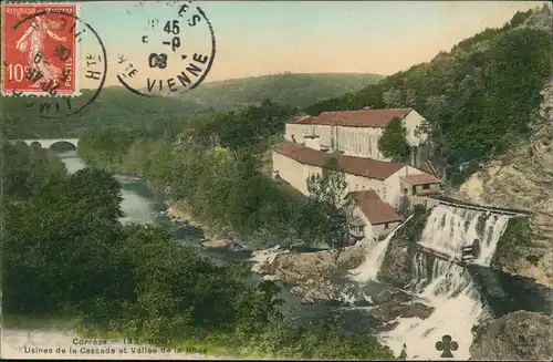 .Frankreich Usines de la Cascade et Vallée de la Rhue Corrèze Bort 1908