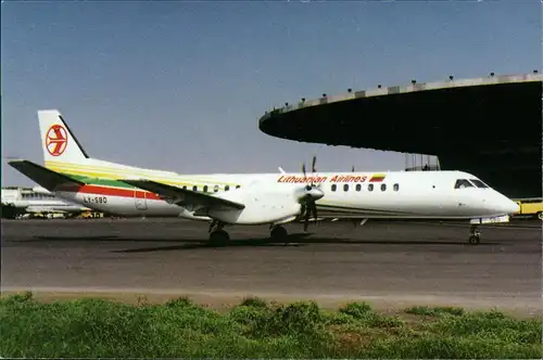 Flugzeug Airplane Avion Lithuanian Airlines Самолет СААБ 2000 1993