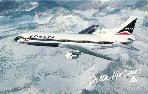 Ansichtskarte  Flugzeug Airplane Avion Delta L-1011-500 TriStar. 1972