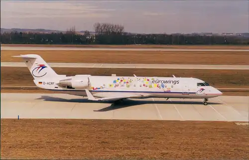 Flugzeug Airplane Avion EUROWINGS (Bombardier) Canadair RJ 200 D-ACRF 1998