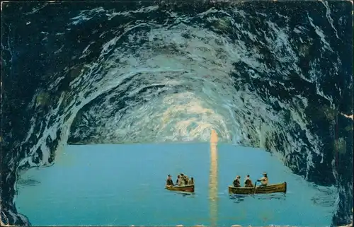Cartoline Capri La Crotta Azzura 1930  gel Stempel Capri