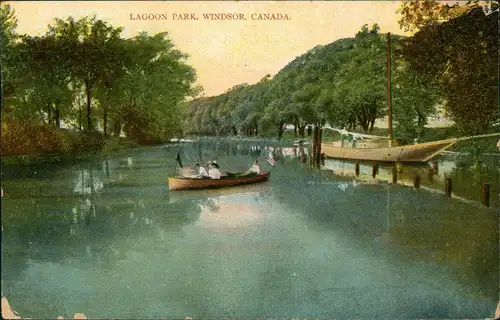 Postcard Windsor Canada Lagoon Park - Kanada 1912