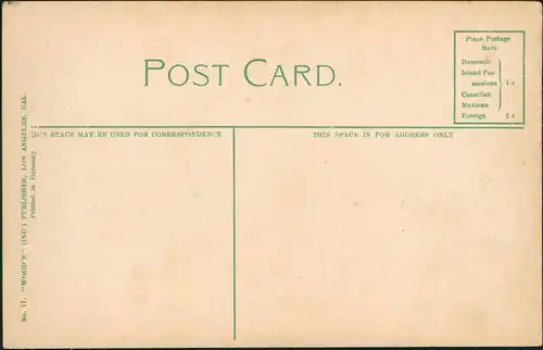 Postcard Hollywood Reception Hall, Paul De Longpre's Residence 1909