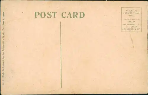 Postcard Bellingham Elk Street - State Washington 1908
