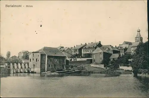 CPA Berlaimont Nord Mühle, Stadt 1916  gel. div. Feldpoststempel