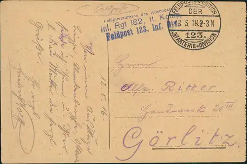 Brügge Brugge | Bruges Le Beffroi | Rathaus 1916  gel. div. Feldpostempel WK1