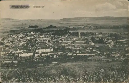 CPA Wich (Lothringen) Vic-sur-Seille Totalansicht 1918  gel. Feldpoststempel WK1