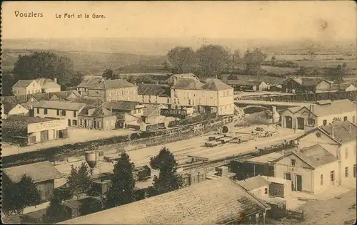 Vouziers Vouziers Bahnhof Gare 1916 Feldpoststempel Materialien Depot Aulnoye