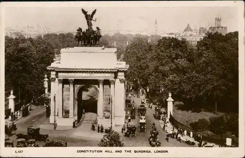 Postcard London Constitution Hill and the Quadriga 1928