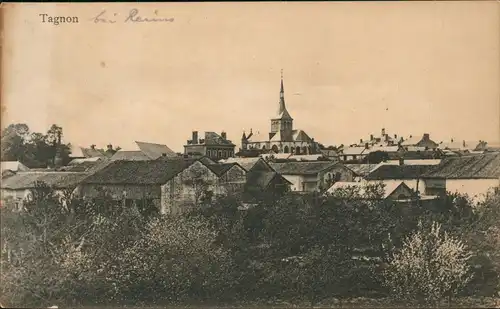 CPA Tagnon (Ardennen) Stadt - Ardennen Ardennes 1917