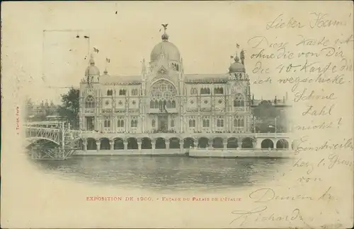 CPA Paris Expo FAÇADE DU PALAIS DE L'ITALIE 1900