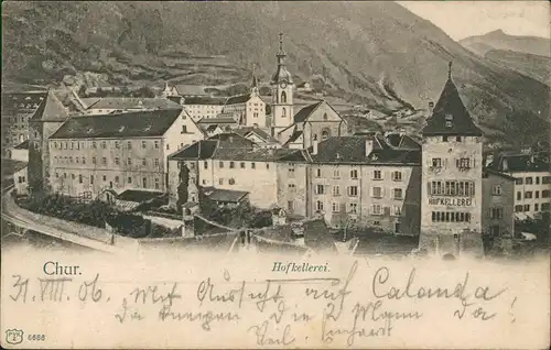 Ansichtskarte Chur Hofkellerei 1906