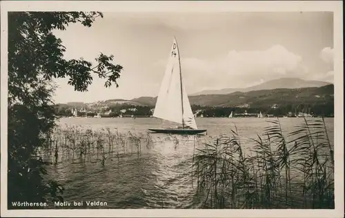 Velden am Wörther See Vrba na Koroškem Wörthersee. Motiv - Segelboot 1935