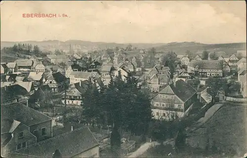 Ansichtskarte Ebersbach/Sa.-Ebersbach-Neugersdorf Straßenpartie - Stadt 1909