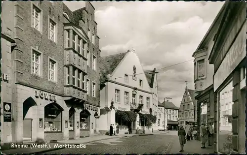 Ansichtskarte Rheine Marktstraße, Löwen Apotheke 1962