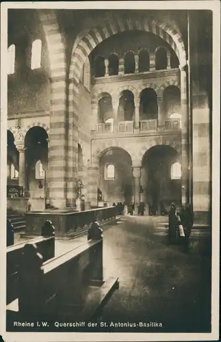 Ansichtskarte Rheine Querschiff der St.Antonius Basilika 1943
