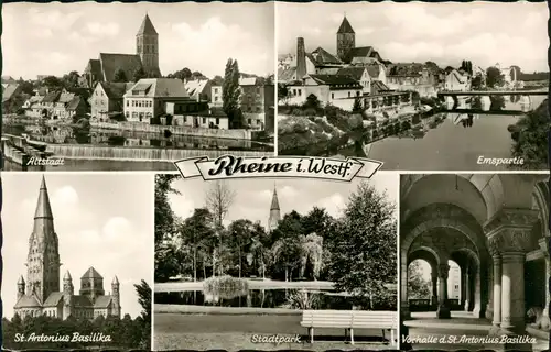 Ansichtskarte Rheine MB: Emspartie, Stadtpark u.a. 1966