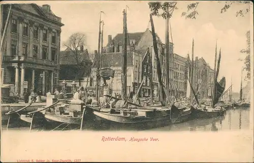 Postkaart Rotterdam Rotterdam Haagsche Veer - Boote 1911