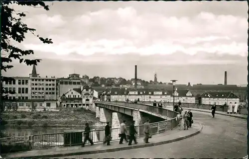Ansichtskarte Wetter (Ruhr) Neue Ruhrbrücke - Fotokarte 1958