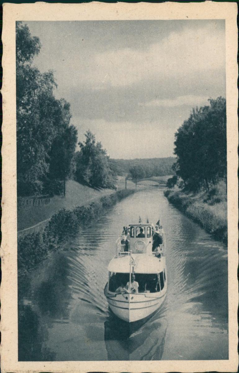Postcard Elbing Elbląg Oberlandkanal - Fahrgastschiff Ostpreußen 1930 ...