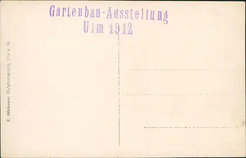 Ansichtskarte Ulm a. d. Donau Gartenbau-Ausstellung, innen 1912