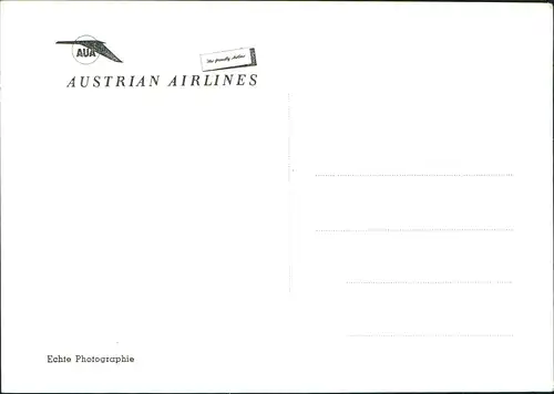 Ansichtskarte  Flugzeug Airplane Avion AUSTRIAN AIRLINES im Flug 1965