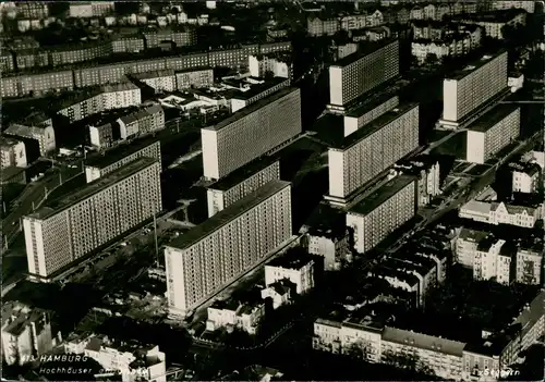 Ansichtskarte Hamburg Luftbild Grindel Wohnviertel 1962