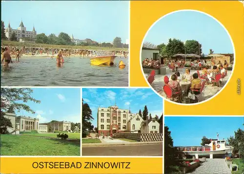 Zinnowitz Strand Boulevard-Café Ferienheim der IG Wismut Klement Gottwald 1984